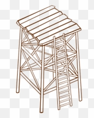 Vector Drawing Of Role Play Game Map Icon For Watchtower - Watchtower Drawing png