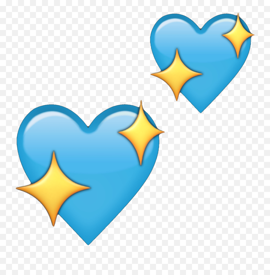Blue Sparkle Blueheart Heartemoji - Sparkle Heart Emoji Png,Sparkling Png