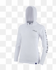 Huk Ladies Icon X White - small Long Sleeve Hooded Shirt for png