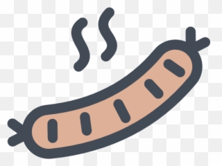 Bbq Fork Hot Dog Sausage Icon - Food Set 3 png