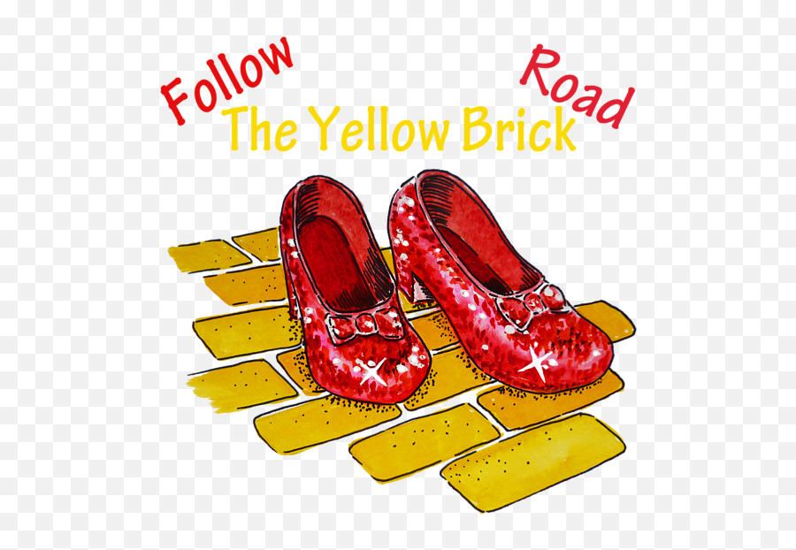 Yellow Brick Road Ruby Slippers Wizard - Ruby Slippers The Wizard Of Oz Png,Yellow Brick Road Png