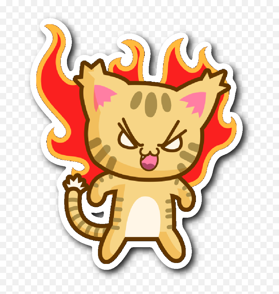 Cute Cat Stickers Series - Vector Graphics Clipart Full Cute Cat Logo Png,Cute Cat Png