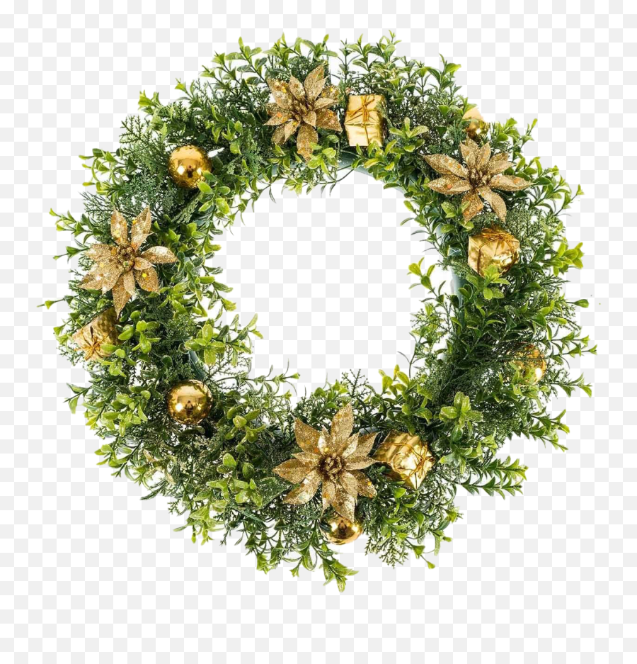 Gold Christmas Wreath Png Photos - Wreath,Gold Wreath Png