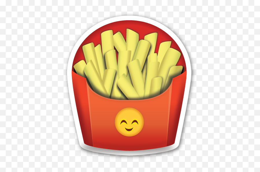 This Sticker Is The Large 2 Inch - Fries Emoji Png,Muscle Emoji Png
