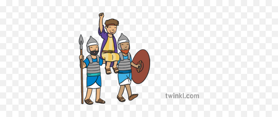 David Being Carried By Soldiers Illustration - Twinkl Sweatshops Png,Soldiers Png