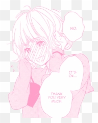 Transparent Pink Anime Girl - Transparent Pink Anime Png,Anime Blush Png