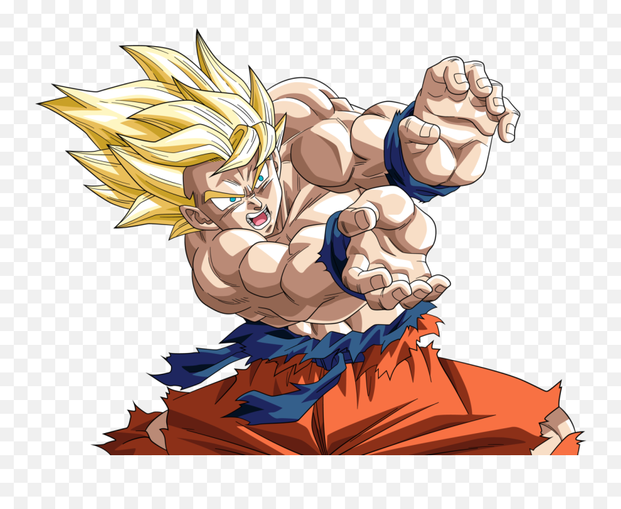 Download Super Saiyan Goku Alt Palette - Goku Super Saiyan Damaged Png,Goku Png