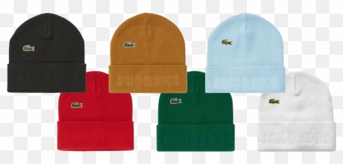 Supremelacoste Beanie - Supreme Lacoste 2019 Bonnet Png,Beanie Png