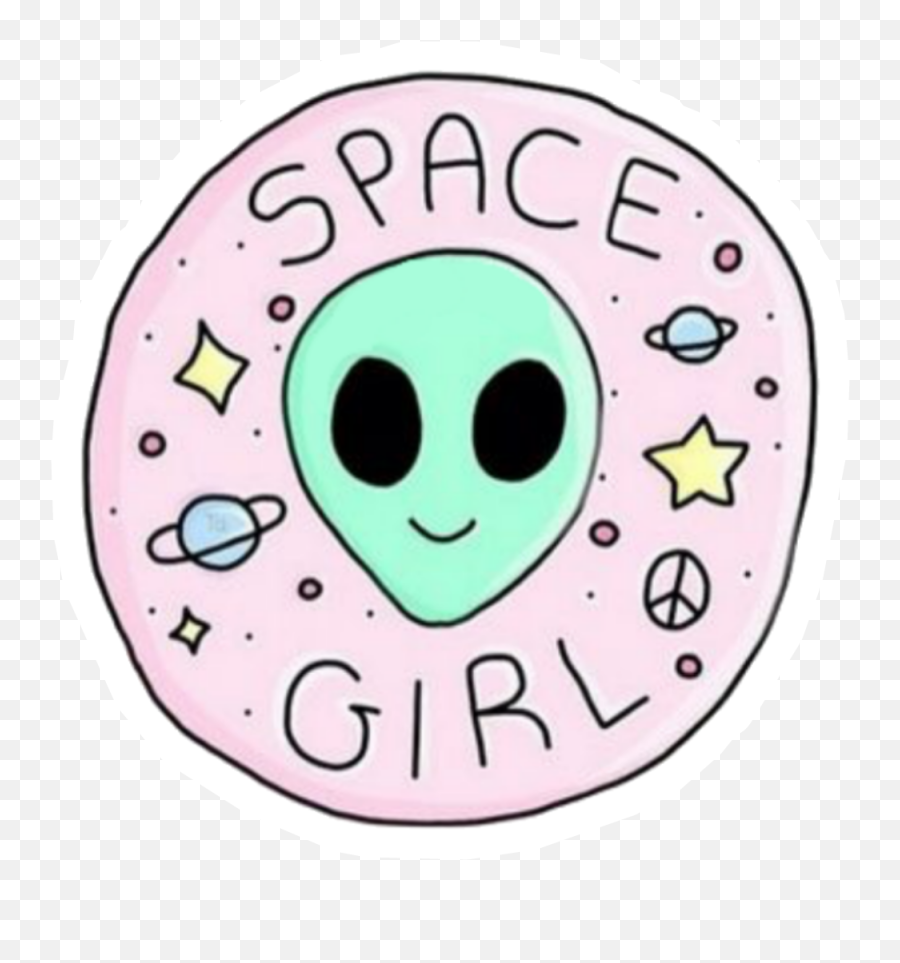 Download Alien Marciano Marciam Space Tumblr Emoji Overlays - Stickers Tumblr De Aliens Png,Alien Emoji Png