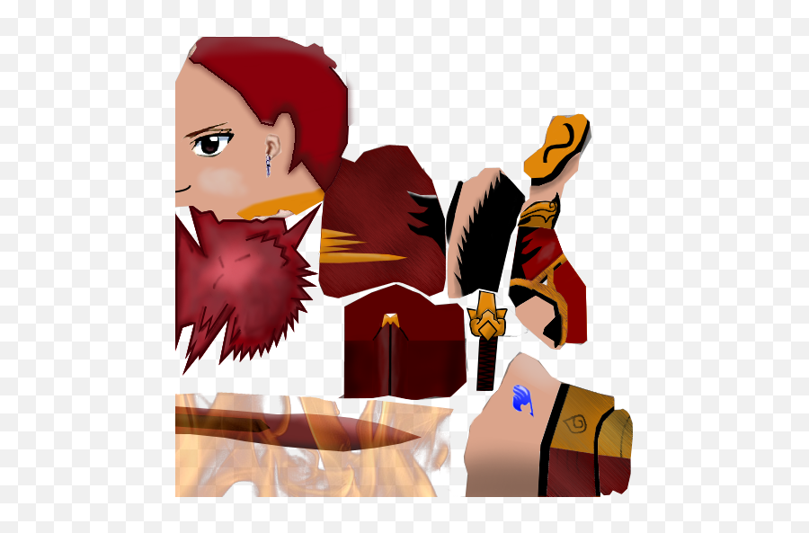 Attack - Fairy Tail Erza Cartoon Png,Erza Scarlet Png