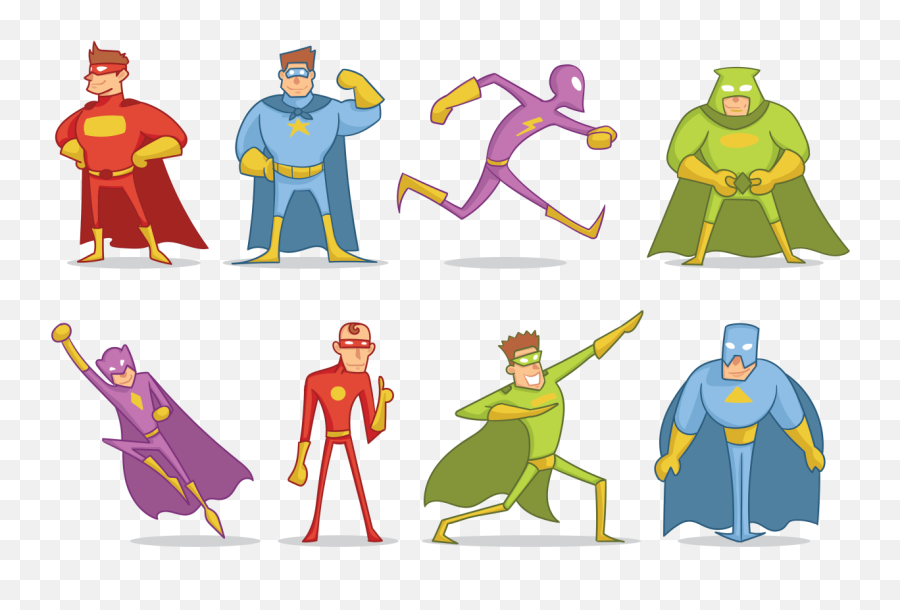 Super Heroes Cartoon Vector - Download Free Vectors Clipart Incredibles Oc Png,Superman Logo Vector