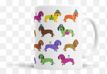 Colorful Dachshund Mug - Dachshund Png,Dachshund Png