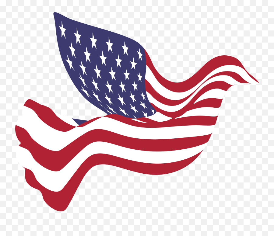 Sunglasses Clipart American Flag - Dove With American Flag Png,American Flag Png Free