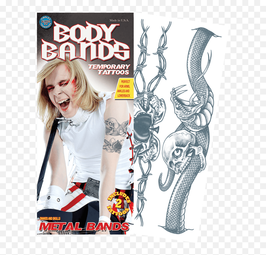 Snake Body Band Tattoo - Tatovering Juks Png,Snake Tattoo Transparent