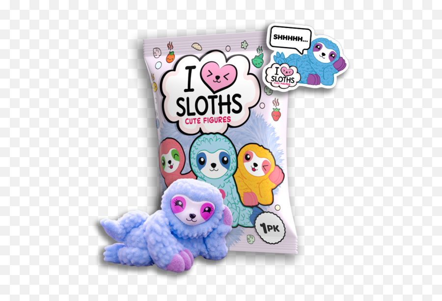 I Love Sloths Figures - Love Sloths Cute Figures Png,Sloth Transparent