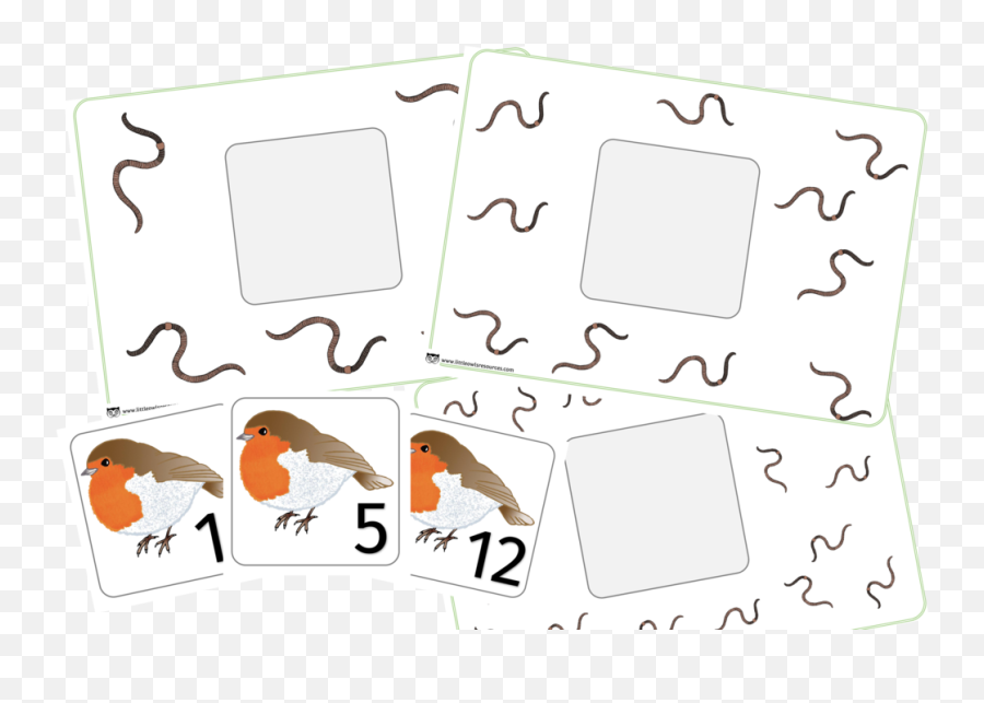 Free Winter Robin Number Worms Printable Early Yearsey Png