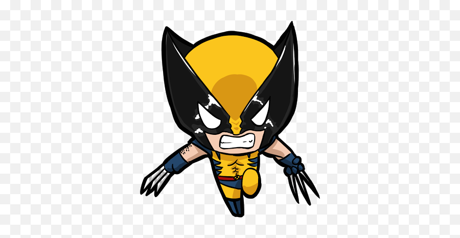 Lol Funny Wolverine Claws Ftestickers - Chibi Wolverine Png,Wolverine Claws Png