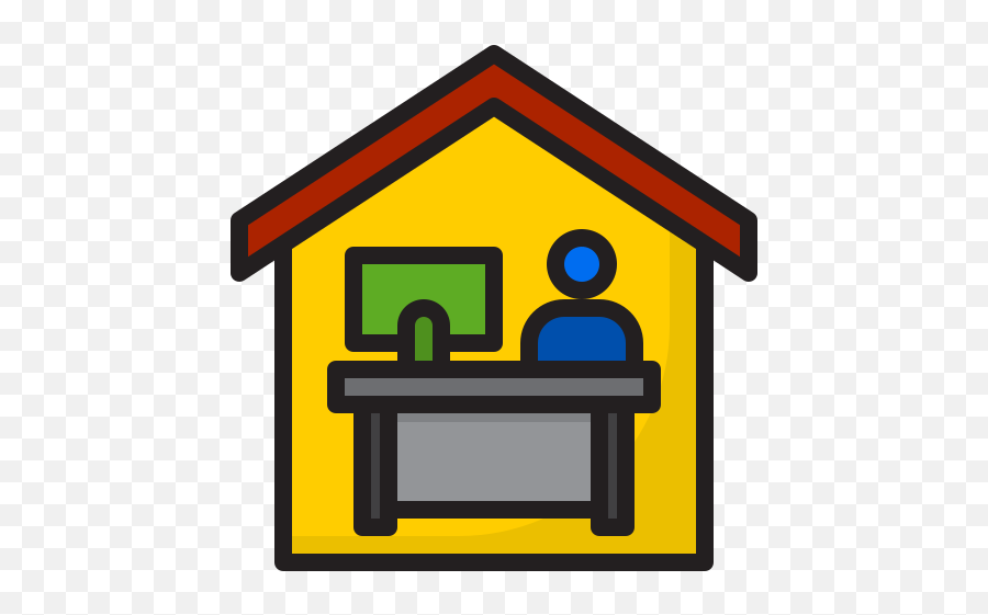 Workhome Virus Covid19 Coronavirus - Work At Home Icon Png,House Png Icon
