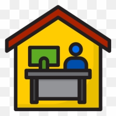 Workhome Virus Covid19 Coronavirus - Work At Home Icon Png,House Png Icon