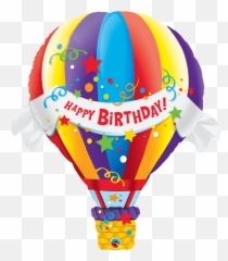 Happy Birthday Jumbo Hot Air Balloon 42 - Hot Air Balloon Birthday Png,Remax Balloon Png