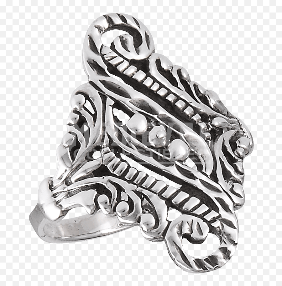 Download Sterling Silver Scrollwork Ring - 925 Sterling Titanium Ring Png,Scrollwork Png