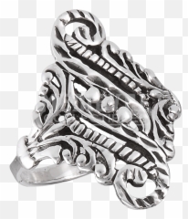 Download Sterling Silver Scrollwork Ring - 925 Titanium png