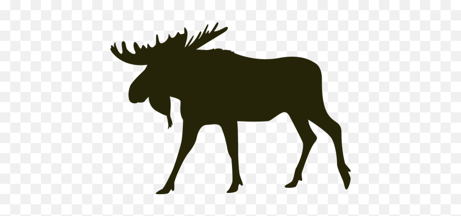 Hunting Moose Left Facing Walking - Moose Png,Moose Silhouette Png