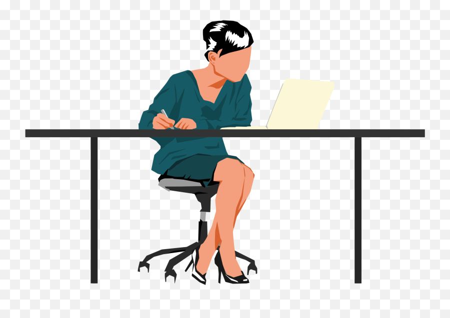 Person Sitting - Person Sitting At Desk Clipart Transparent,Person Sitting In Chair Png