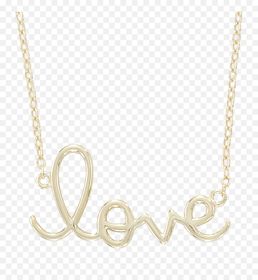 Love Necklace In Sterling Silver - Solid Png,Gold Overlay Png