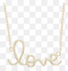 Love Necklace In Sterling Silver - Solid png