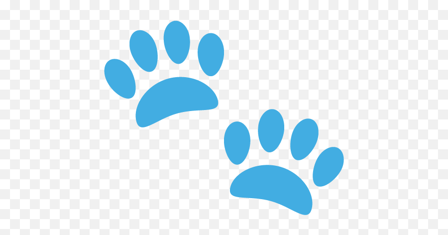 Paw Prints Emoji Vector Icon - Paw Print Font Symbol Png,Blue Paw Logos