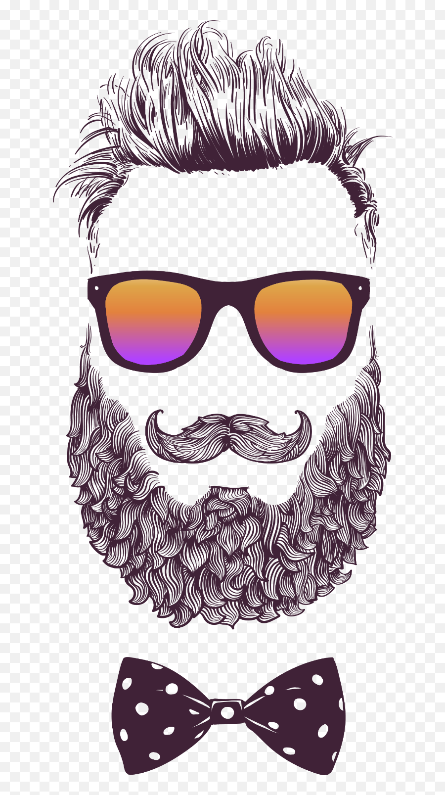 Beard Man Hipster Silhouette Sticker - Happy World Beard Day 2020 Png,Beard Silhouette Png