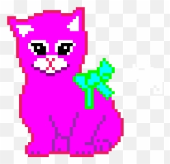 Pixilart - Pink pixel cat by Anonymous Soft png