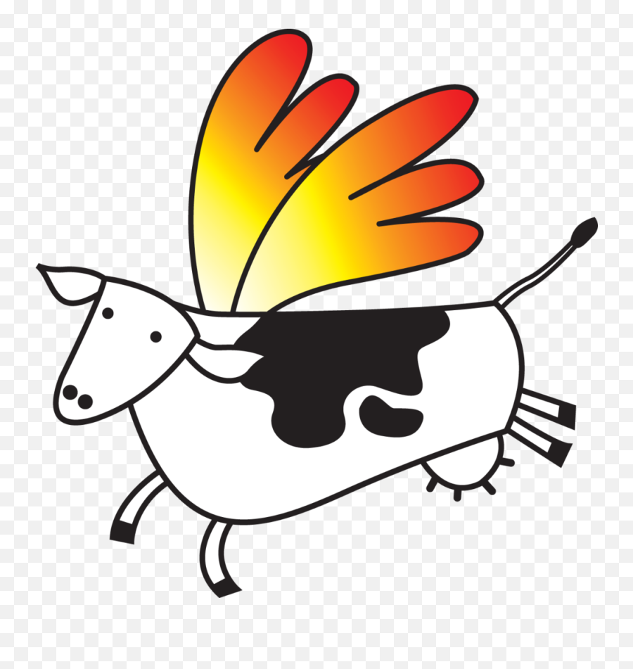 Flying Cow - Portable Network Graphics Png,Cow Transparent