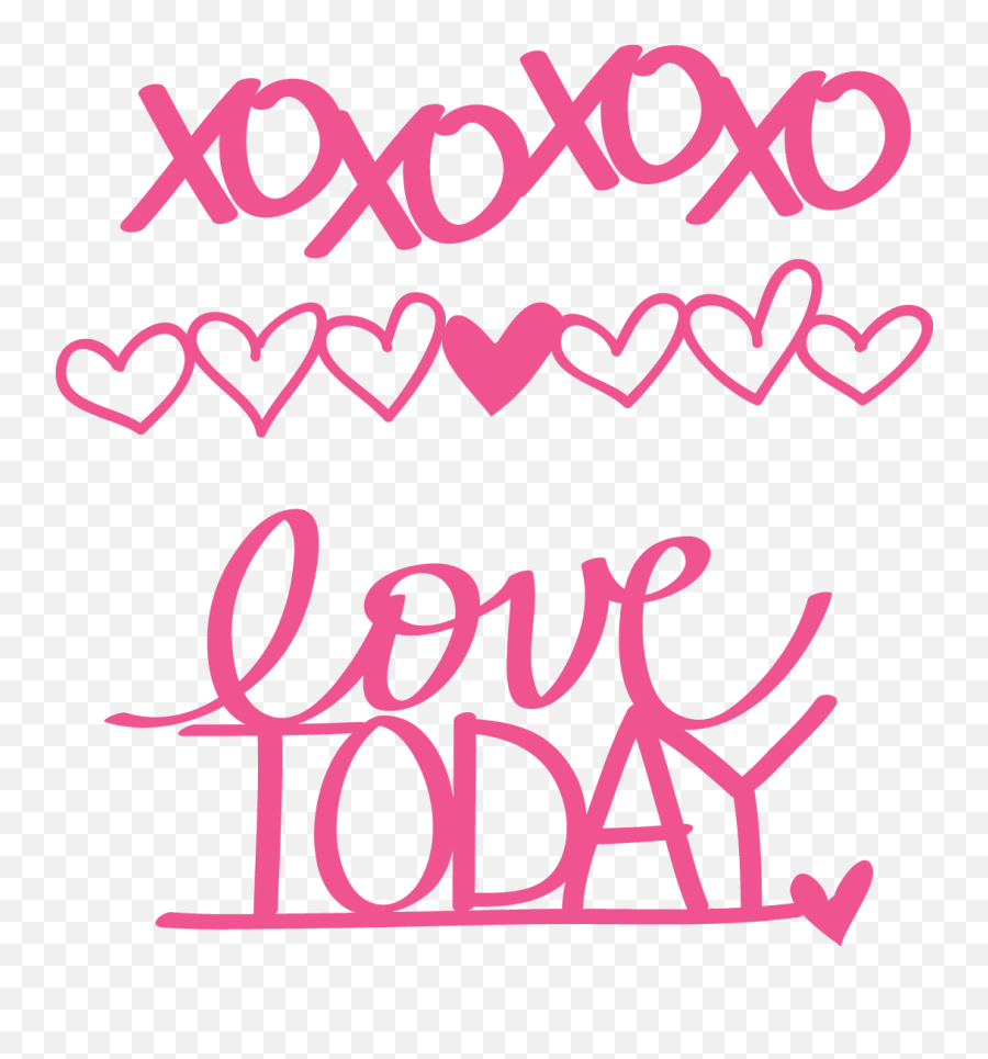 Free Love Today Xo Word Art Pngs - Hugs Kisses Clipart,Love Word Png