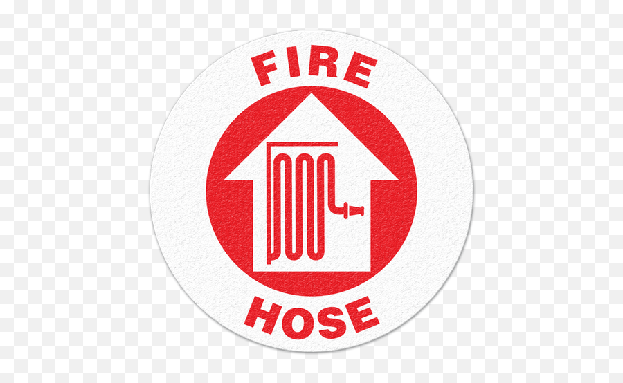 Fire Hose Floor Sign Incom - Manufacturing Fire Warden Helmet Stickers Png,Fire Hose Icon