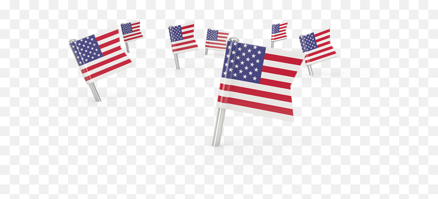 Square Flag Pins Illustration Of United States Png Us Icon