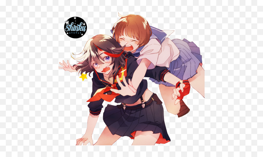 Kill La Mako Mankanshoku And Ryuko Matoi Anime - Hug Png,Kill La Kill Ryuko Icon