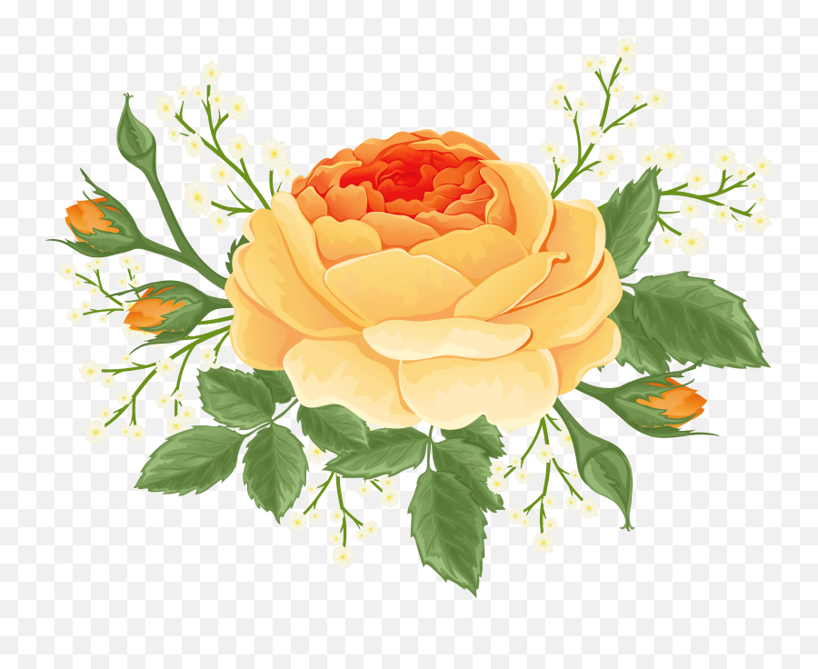 Library Of Orange Yellow And White Roses Jpg Free Download Png Rose