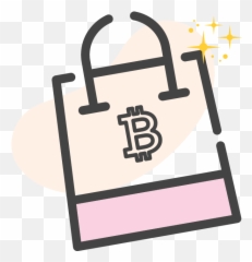 Bitcoin Paper Bag Nft E Commerce Design Graphic By - Tote png
