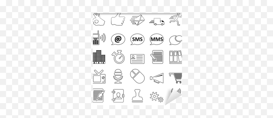 Wall Mural Office Icon Set - Pixersus Dot Png,Office Online Icon