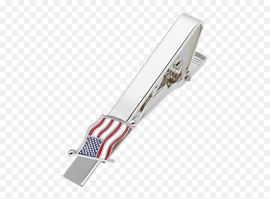 Pronto Uomo American Flag Silver Tie Bar - Solid Png,Tiny American Flag Icon