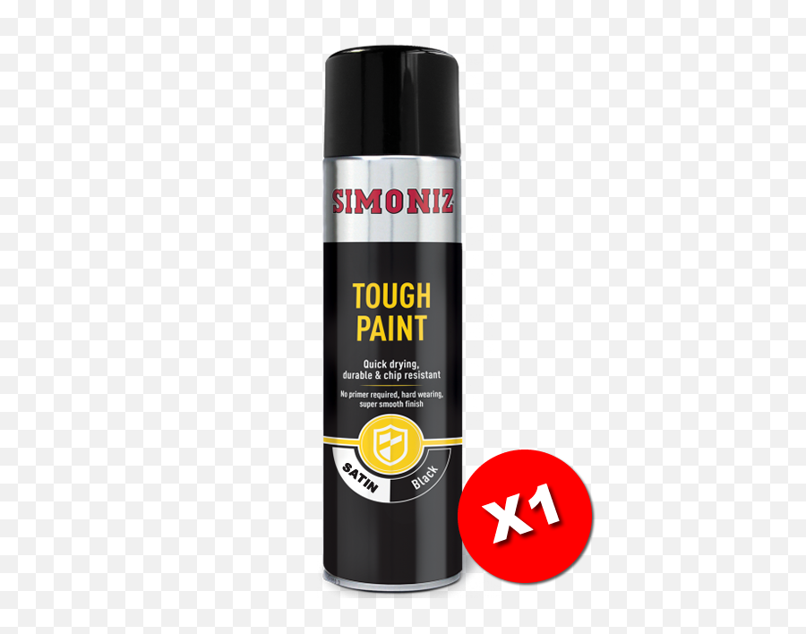 Simoniz Tough Satin Black Spray Paint 500ml Simvht51d - Simoniz Tough Satin Black Png,Black Paint Png