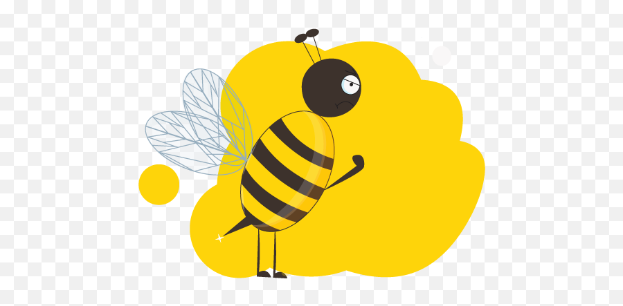 Angry Bee By Gulsana - Honeybee Png,Cartoon Bee Png