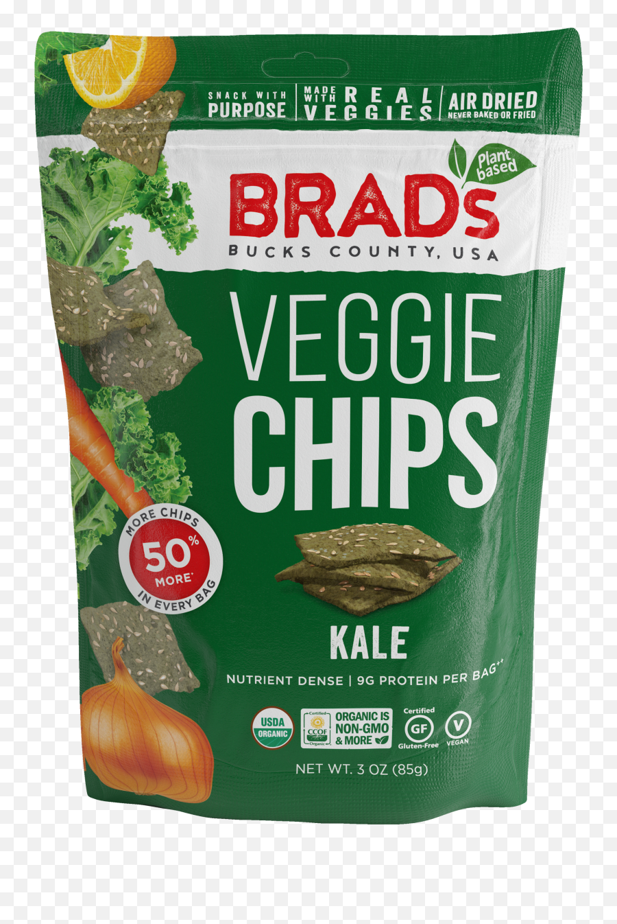 Veggie Chips Kale 12 Pack U2014 Bradu0027s Plant Based - Kale Chips Png,Kale Png