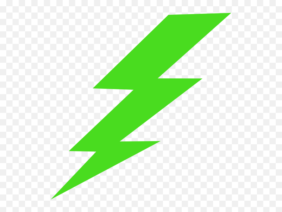 Green Lighting Bolt Clip Art - Vector Clip Art Blue Lightning Bolt Png,Lightning Bolts Png