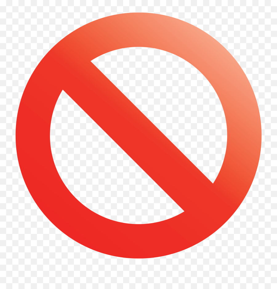Traffic Sign No Symbol Emoji Warning - Cancel Emoji Png,Warning Sign Png