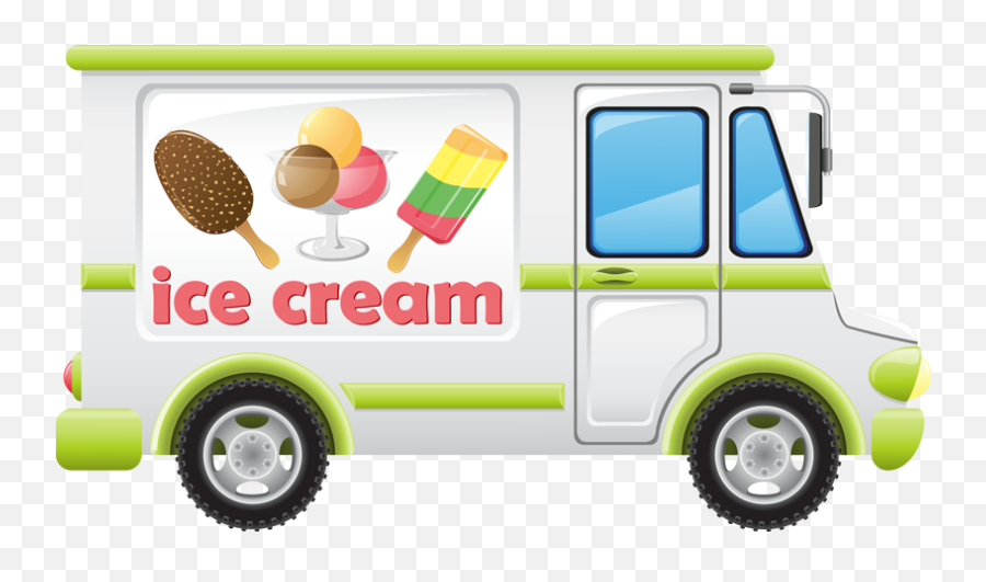 Download Free Png Best Ice Cream Truck Clip Art 24461 - Transparent Background Ice Cream Truck Clipart,Ice Cream Clipart Transparent Background