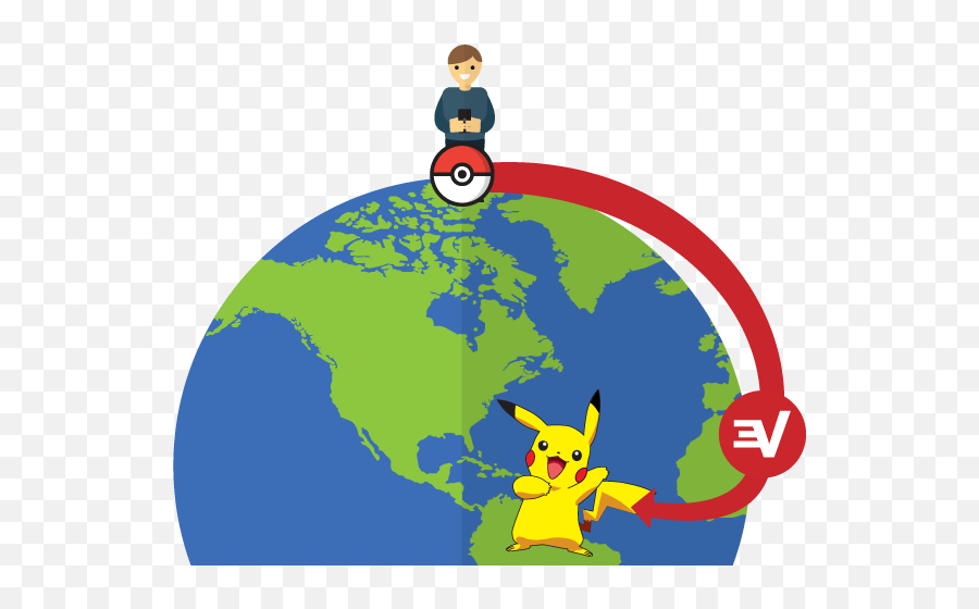 How To Use A Pokémon Go Vpn Expressvpn - Iran Meme American Map Png,Pokemon Go Png