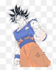 Ultra Instinct Goku - Color Sweatshirt Pixel Art png